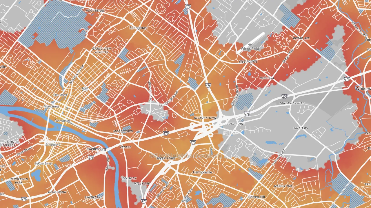 Transit Grade map of 19462, PA