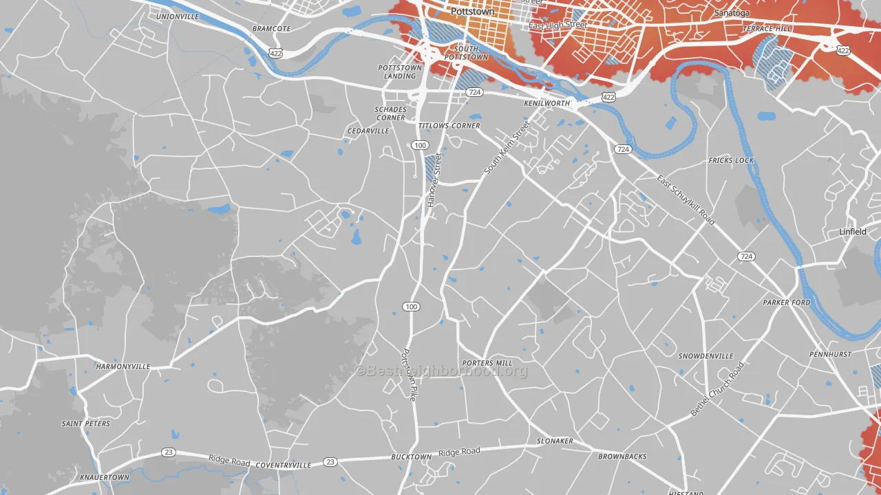 Transit Grade map of 19465, PA
