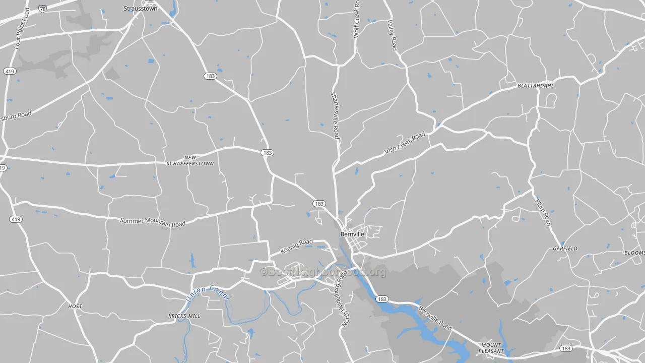 Transit Grade map of 19506, PA