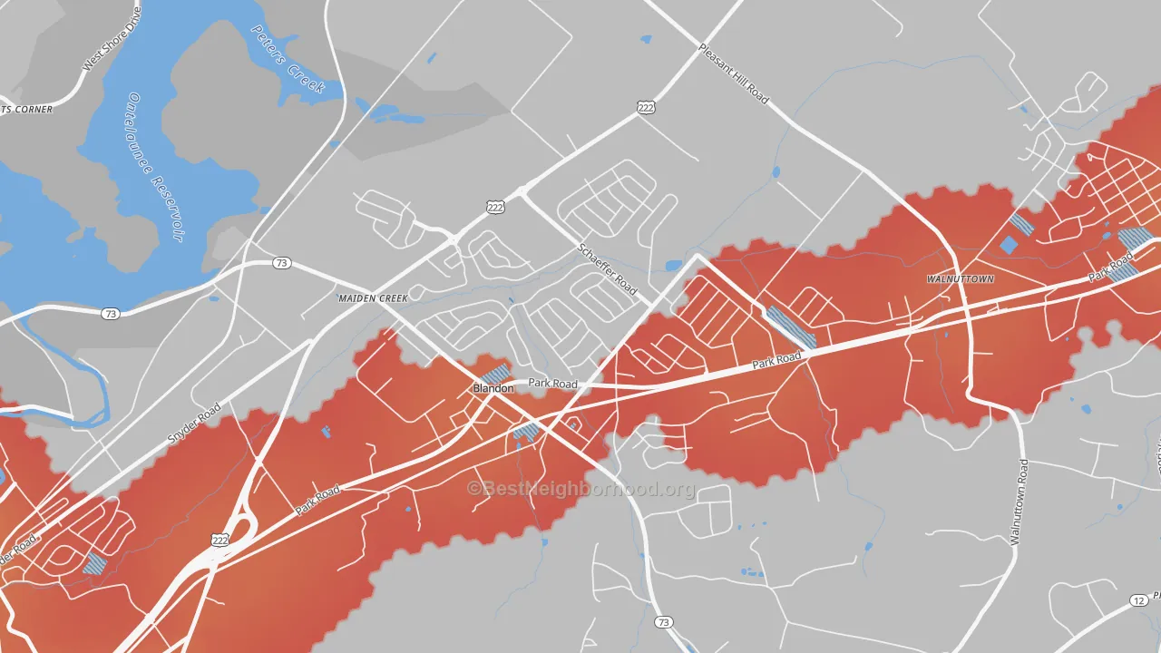 Transit Grade map of 19510, PA