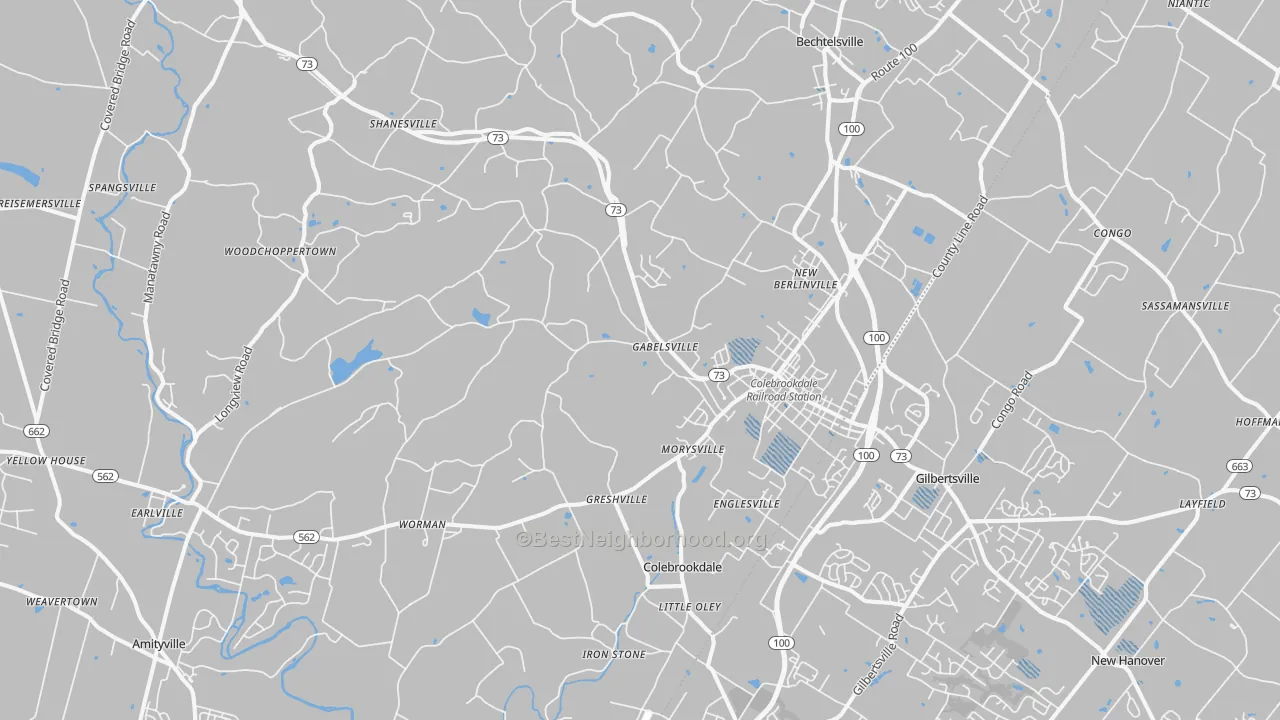 Transit Grade map of 19512, PA