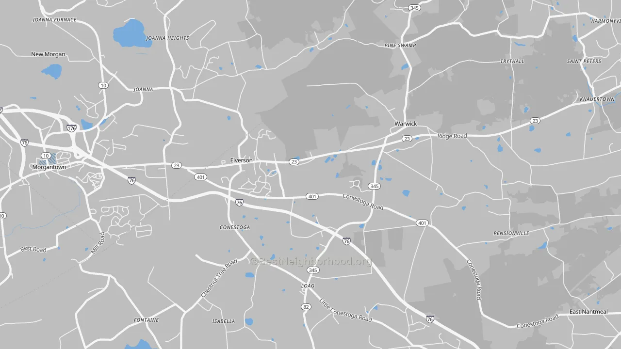 Transit Grade map of 19520, PA