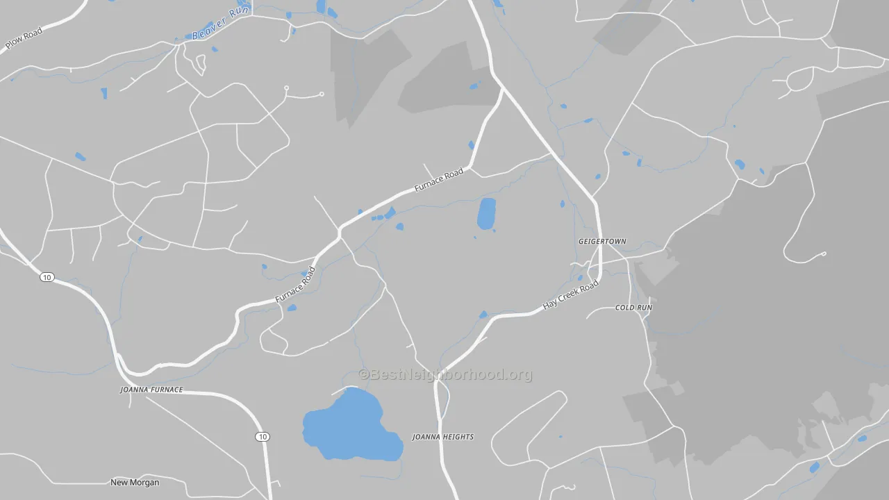 Transit Grade map of 19523, PA