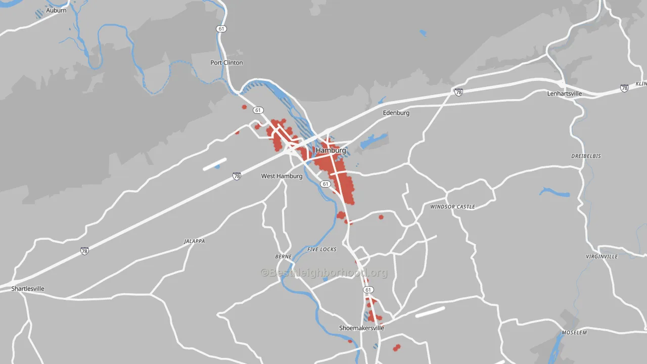 Transit Grade map of 19526, PA