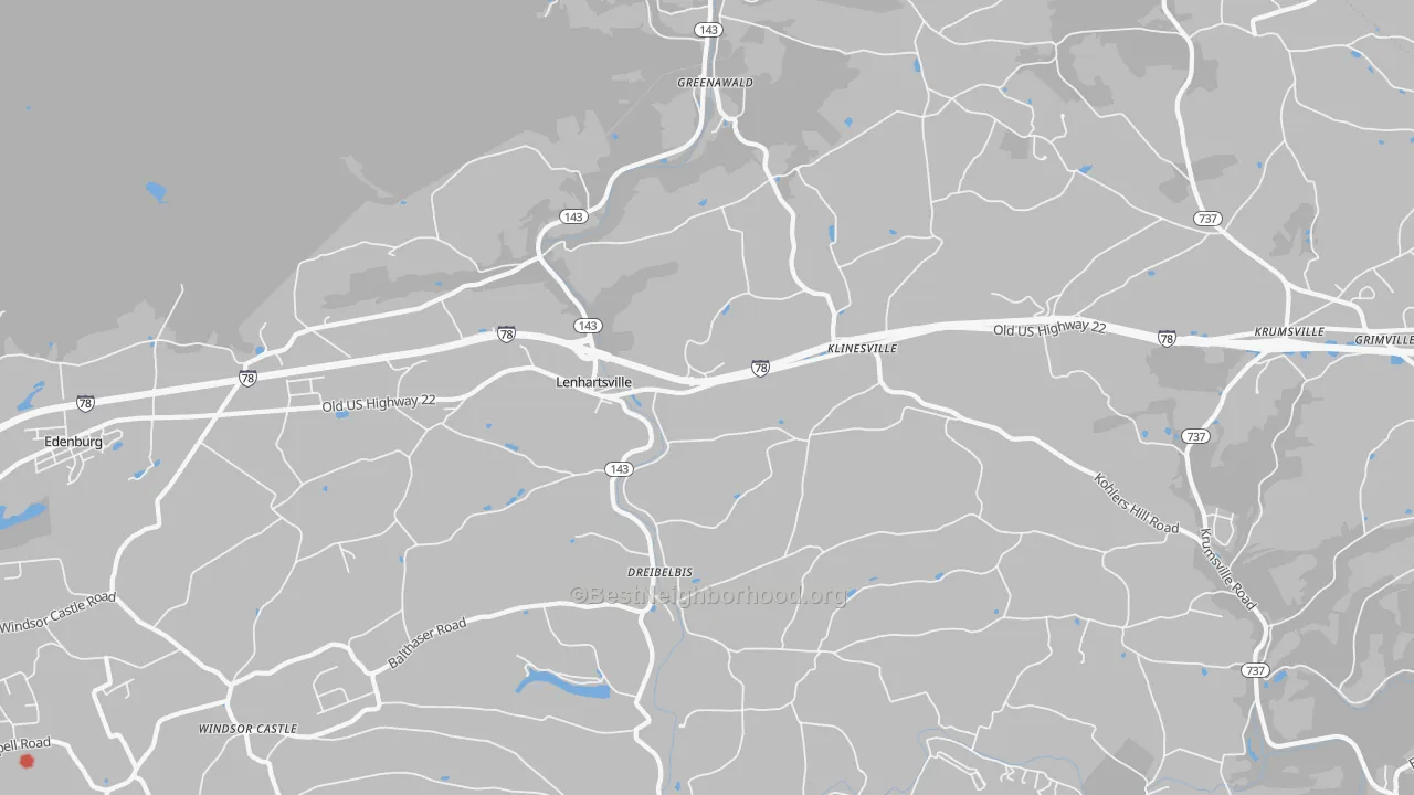 Transit Grade map of 19534, PA