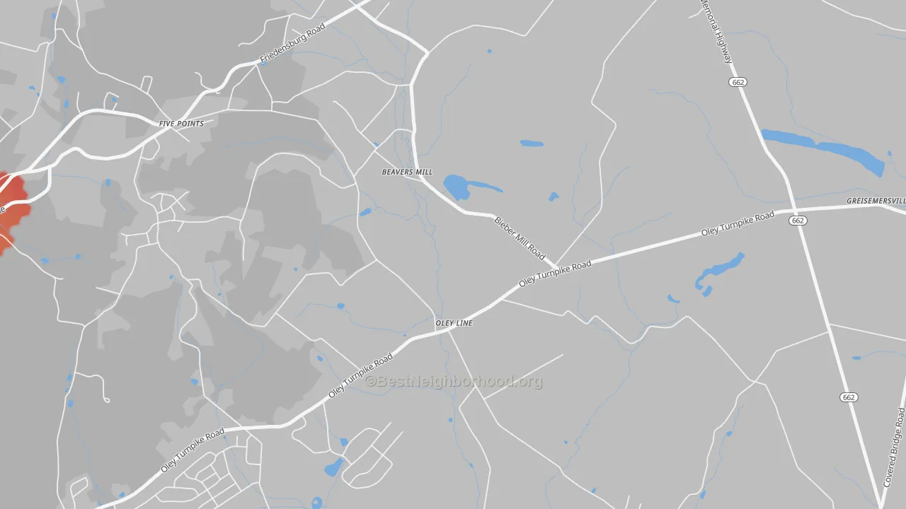 Transit Grade map of 19535, PA