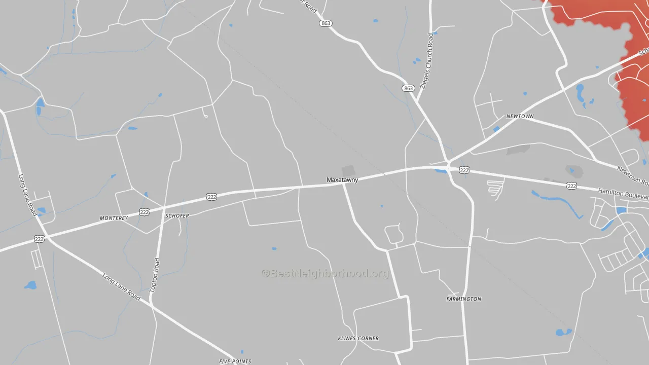 Transit Grade map of 19538, PA