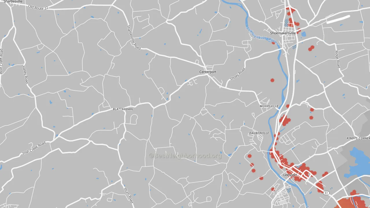 Transit Grade map of 19541, PA