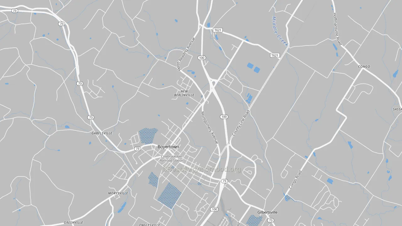 Transit Grade map of 19545, PA