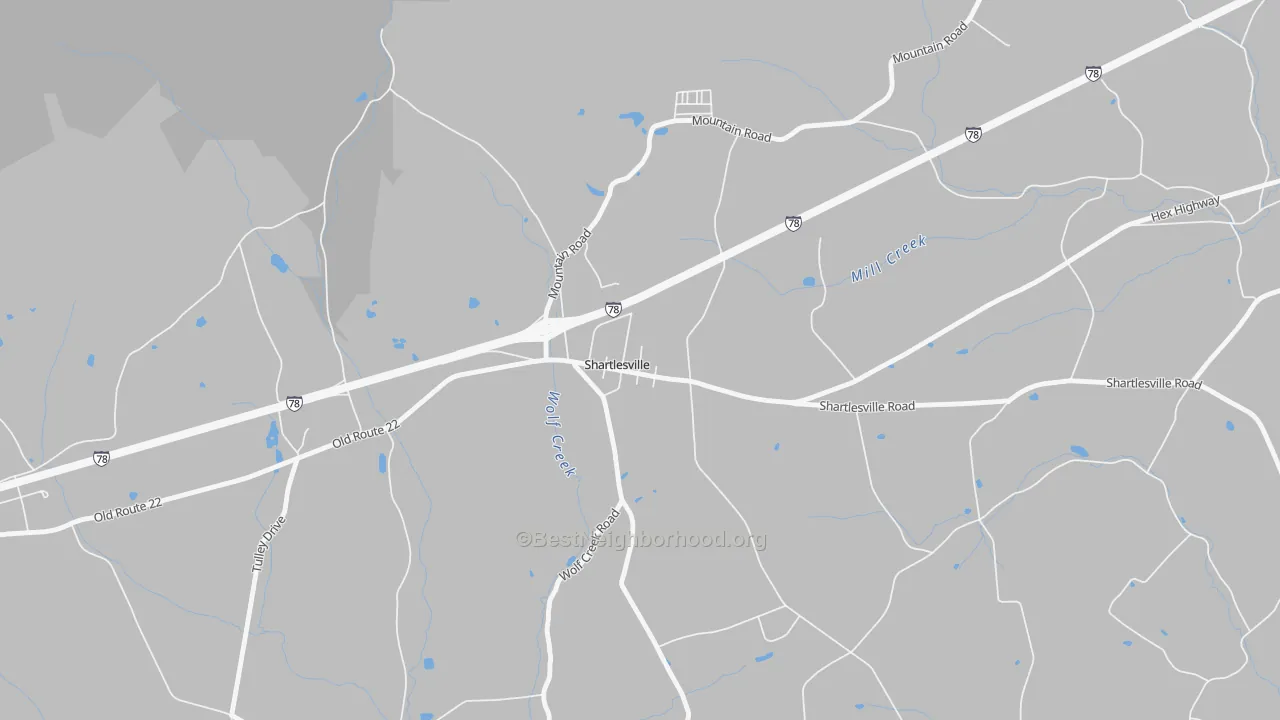 Transit Grade map of 19554, PA