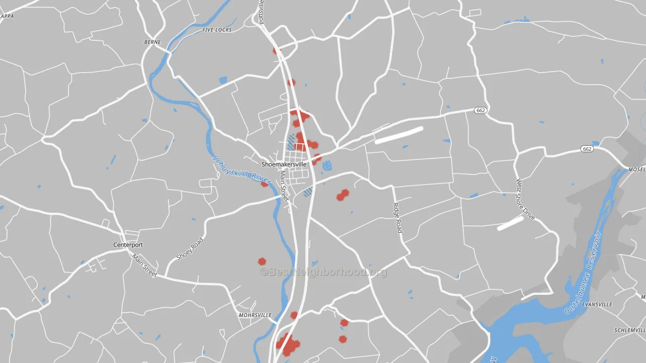Transit Grade map of 19555, PA