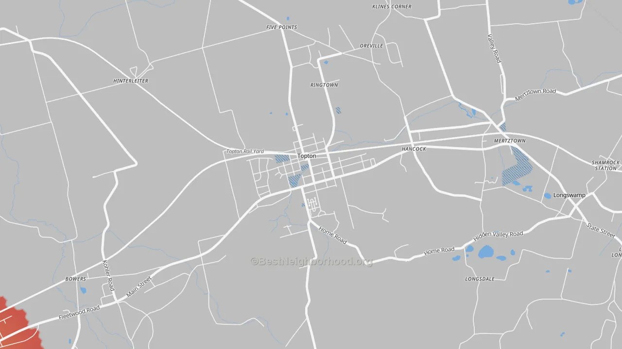 Transit Grade map of 19562, PA