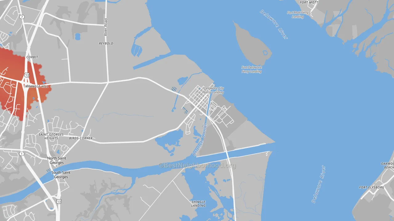 Transit Grade map of 19706, DE