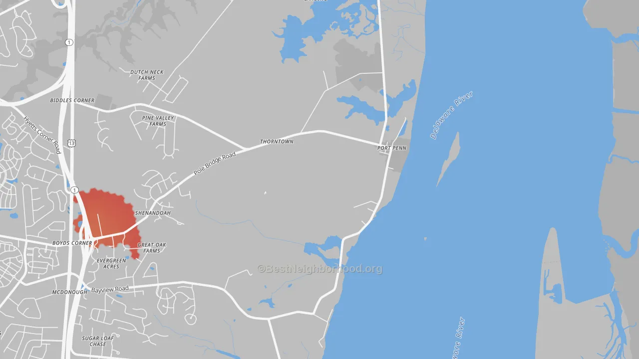 Transit Grade map of 19731, DE