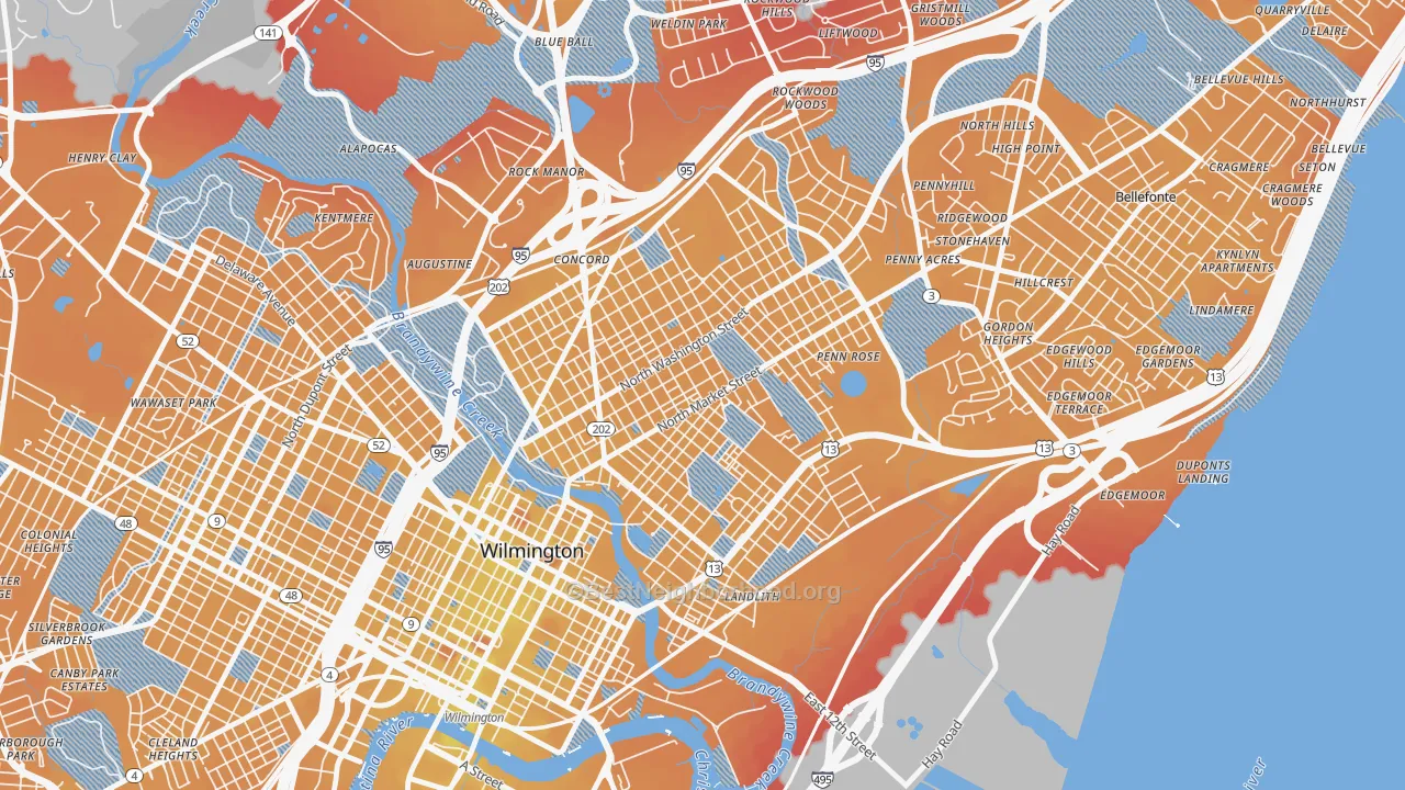 Transit Grade map of 19802, DE