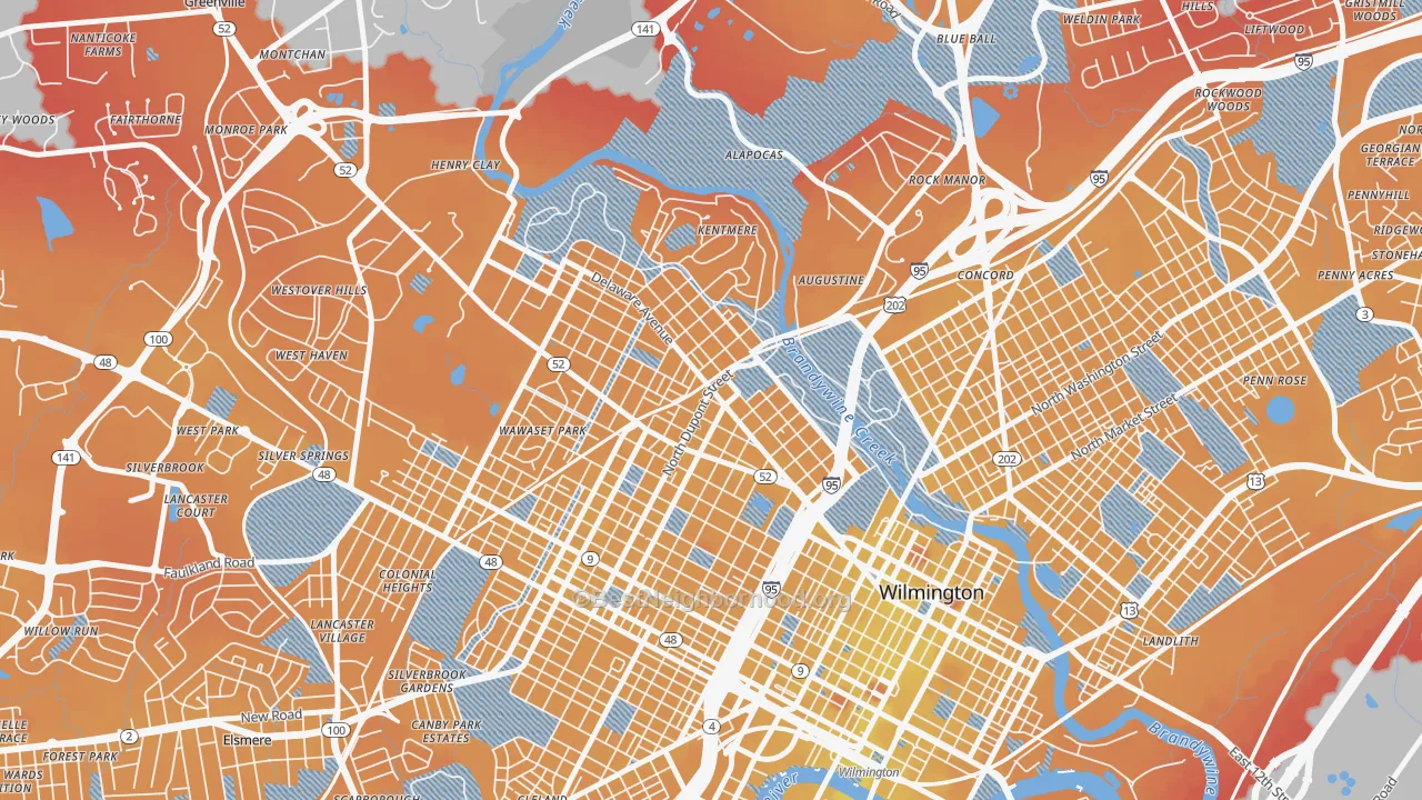 Transit Grade map of 19806, DE