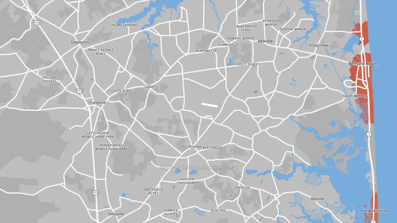 Transit Grade map of 19945, DE