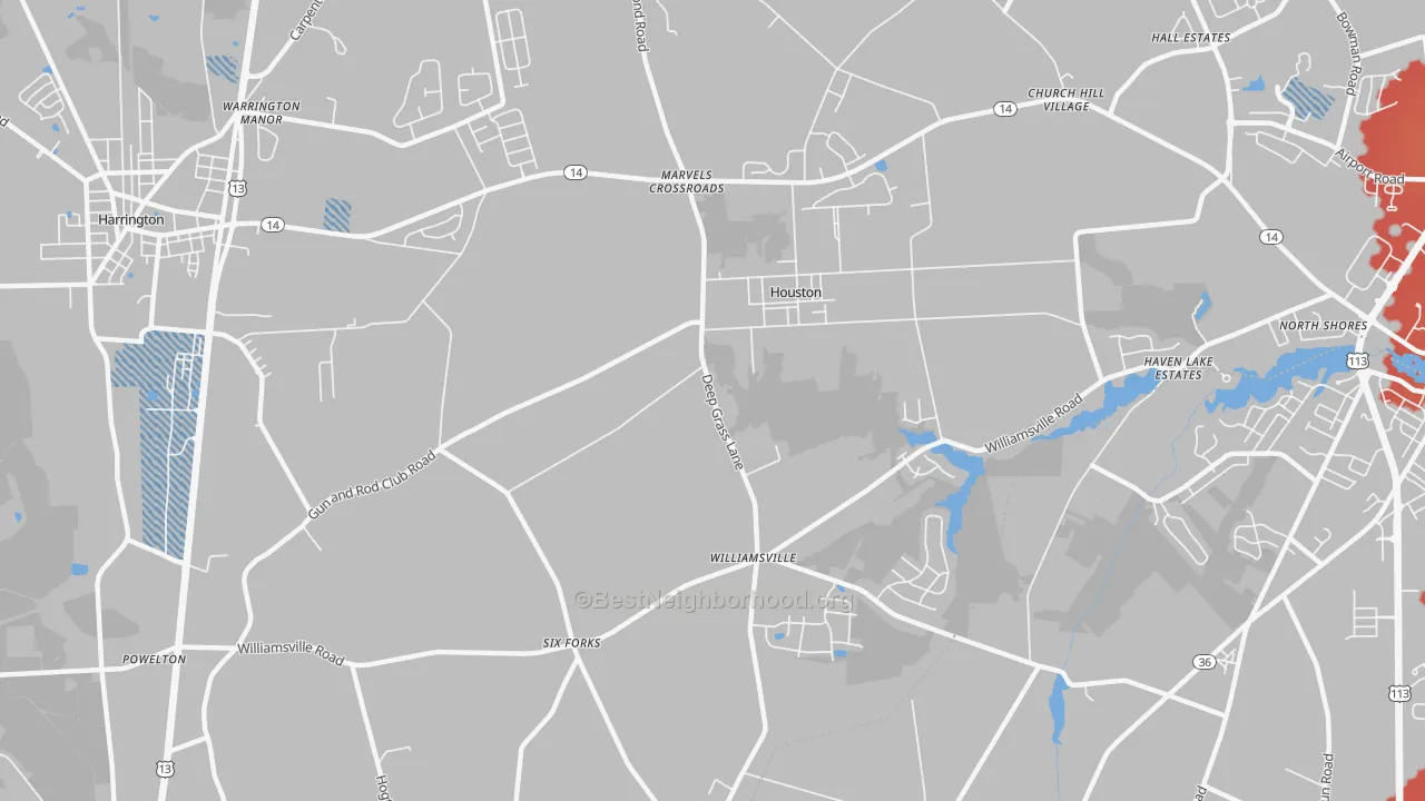 Transit Grade map of 19954, DE