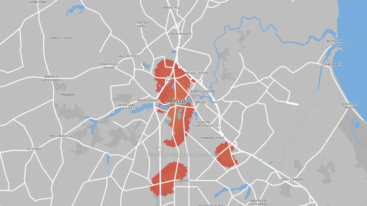 Transit Grade map of 19963, DE