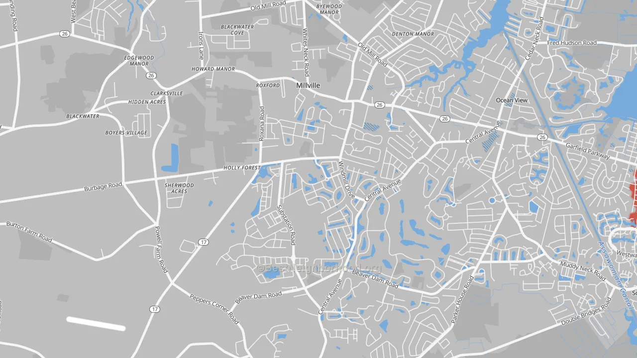 Transit Grade map of 19967, DE