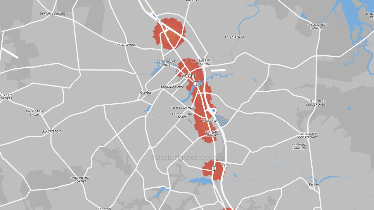 Transit Grade map of 19977, DE