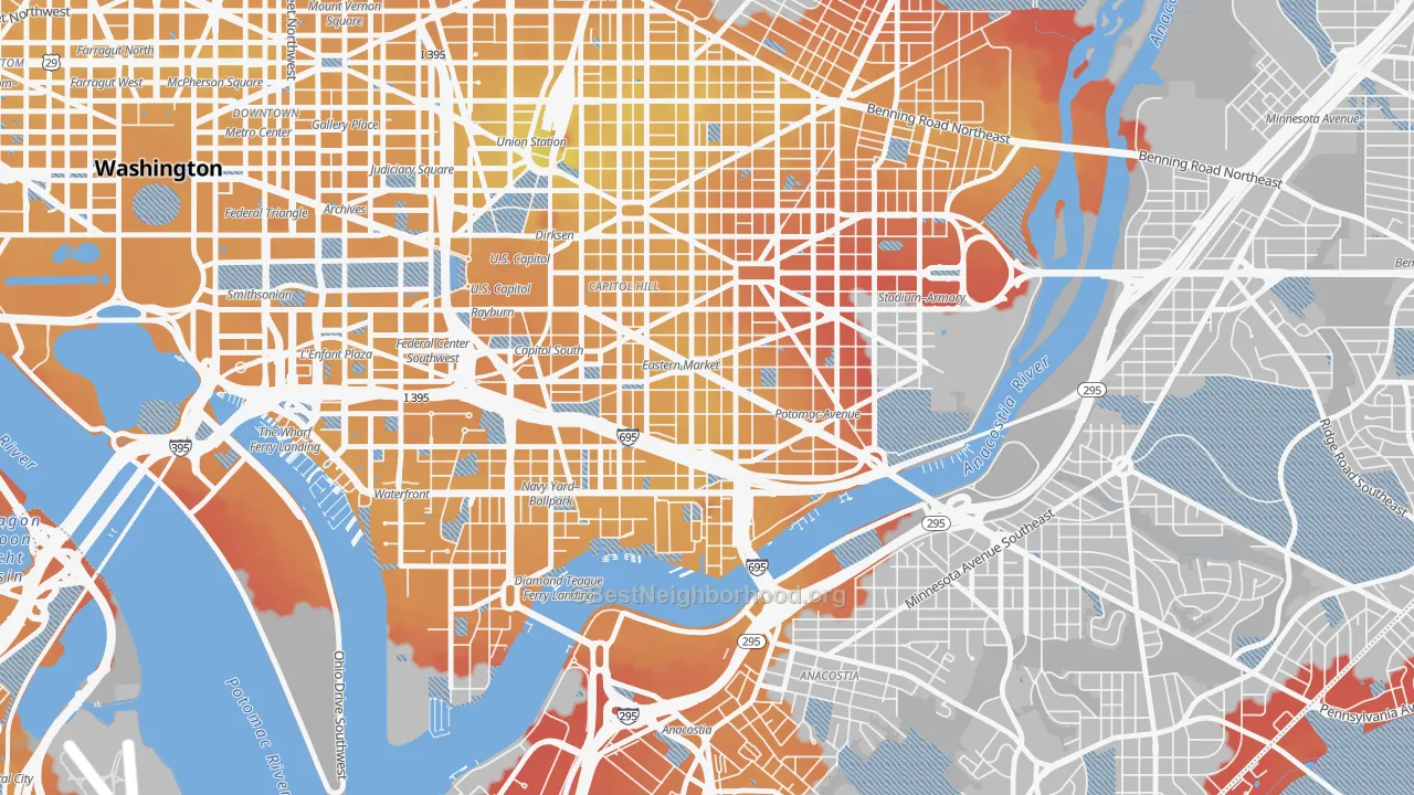 Transit Grade map of 20003, DC