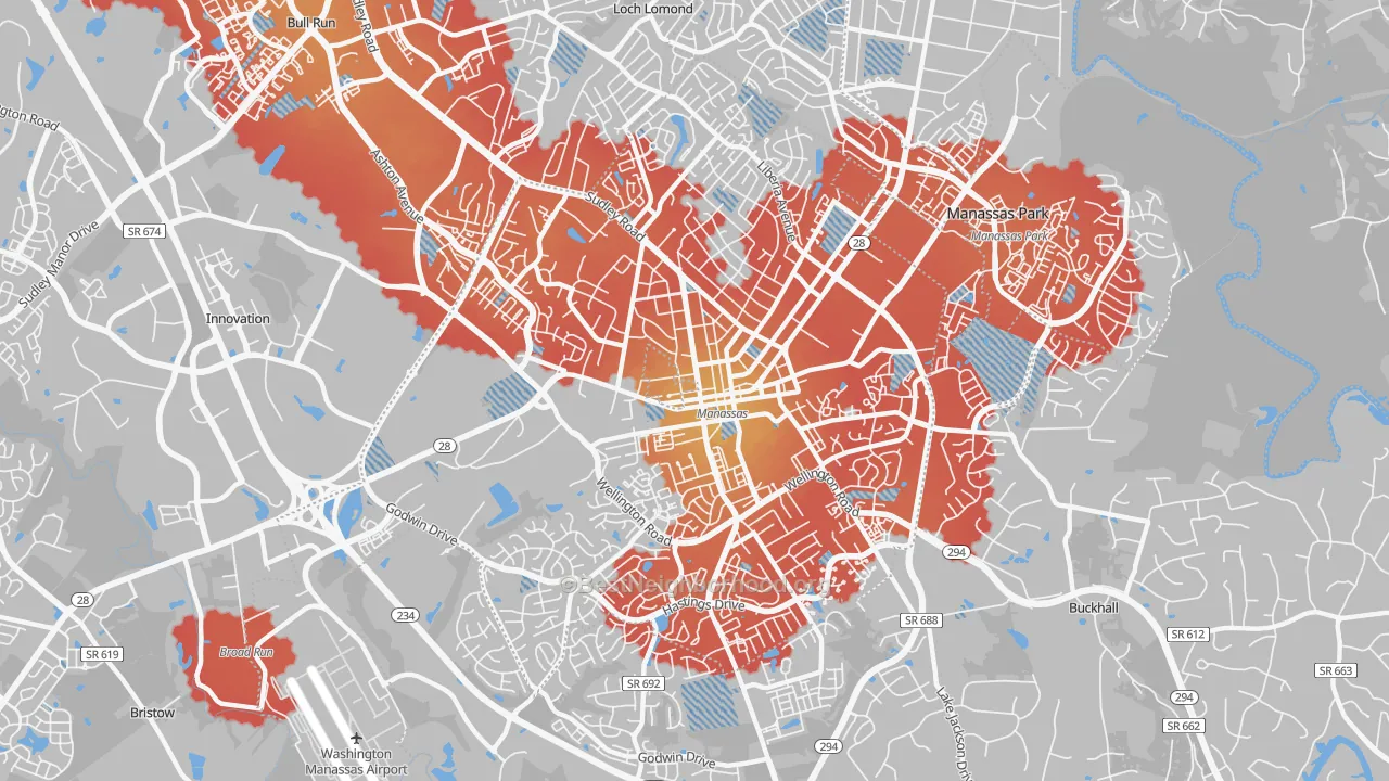 Transit Grade map of 20110, VA