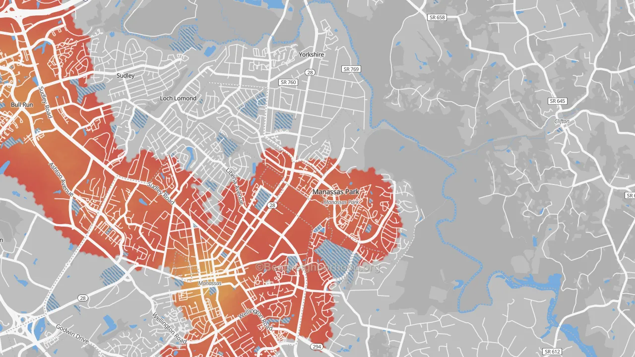 Transit Grade map of 20111, VA