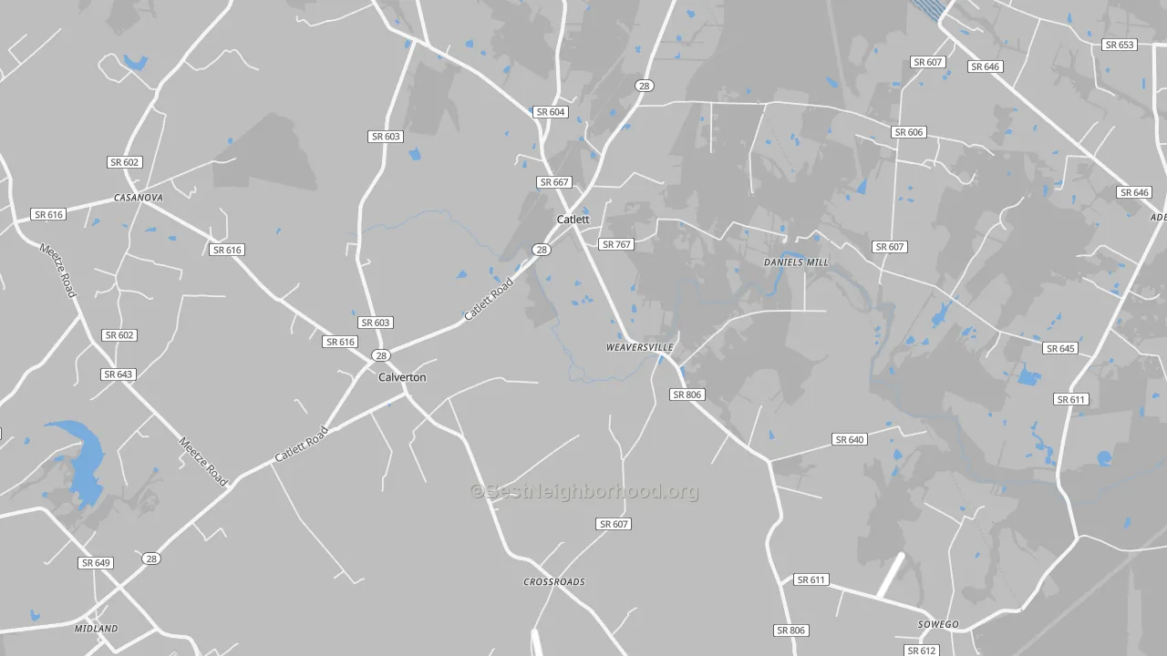 Transit Grade map of 20119, VA
