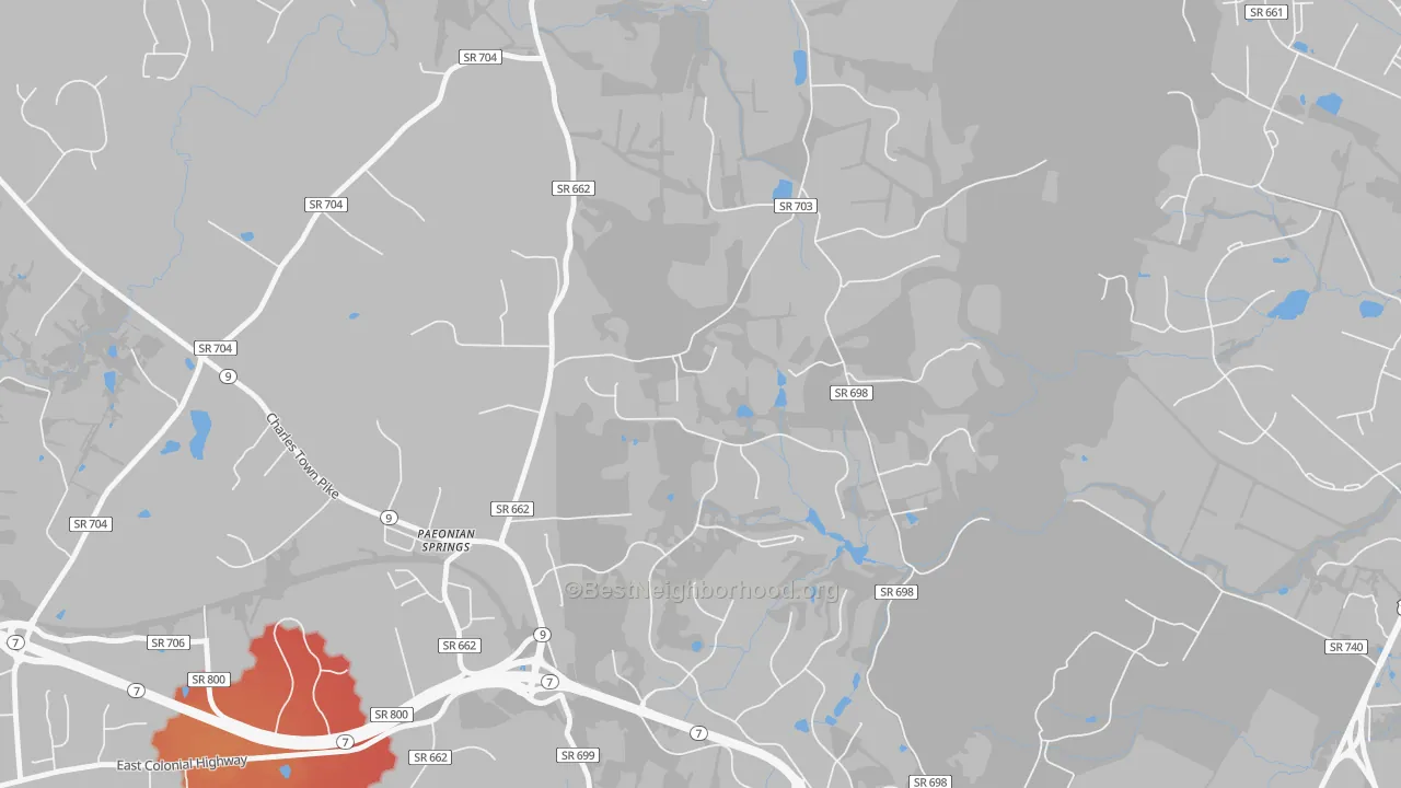 Transit Grade map of 20129, VA