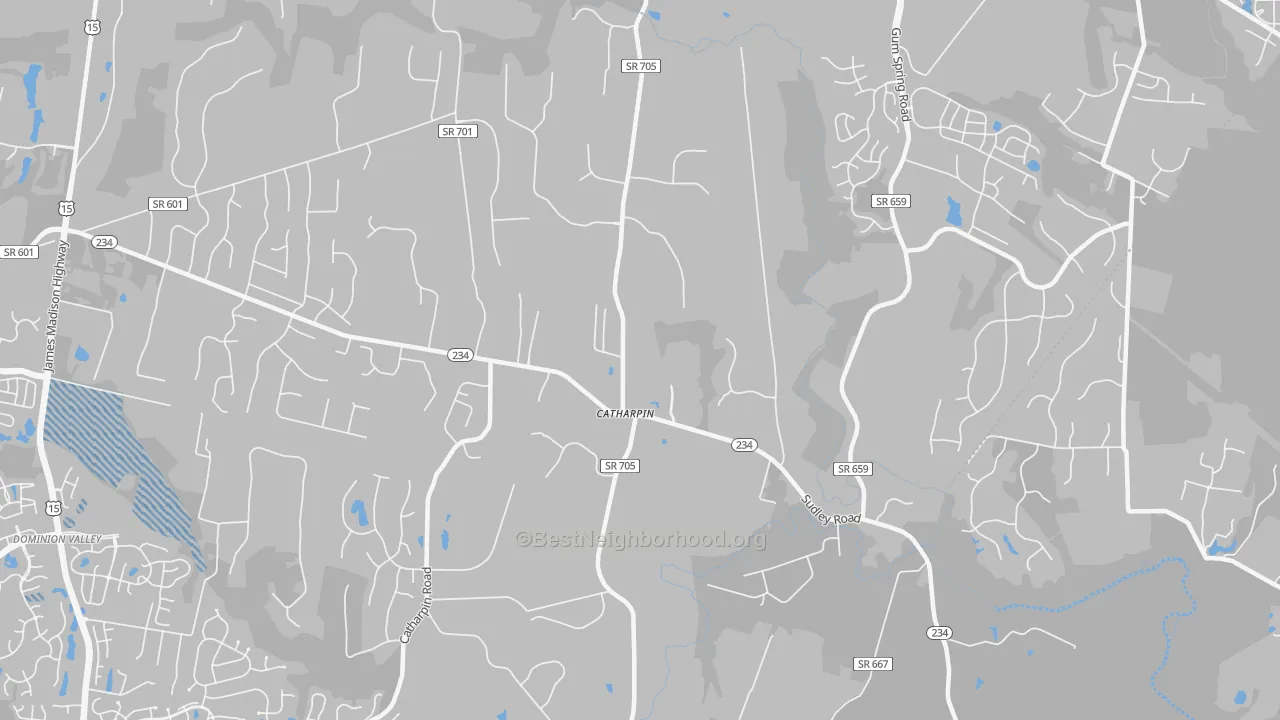 Transit Grade map of 20143, VA