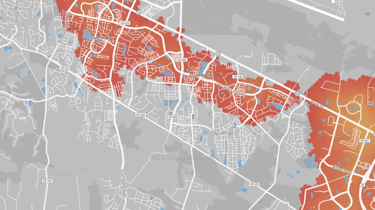 Transit Grade map of 20152, VA