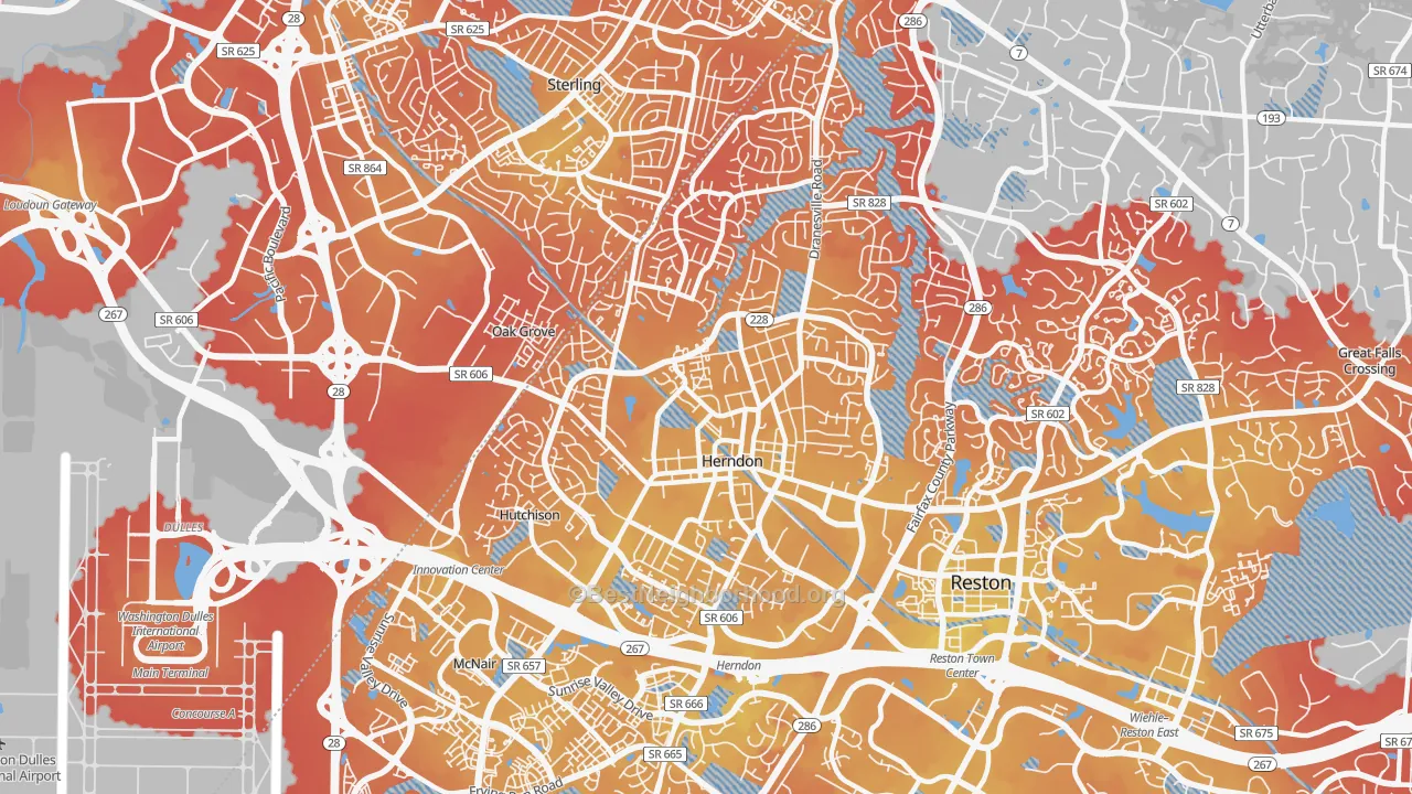 Transit Grade map of 20170, VA
