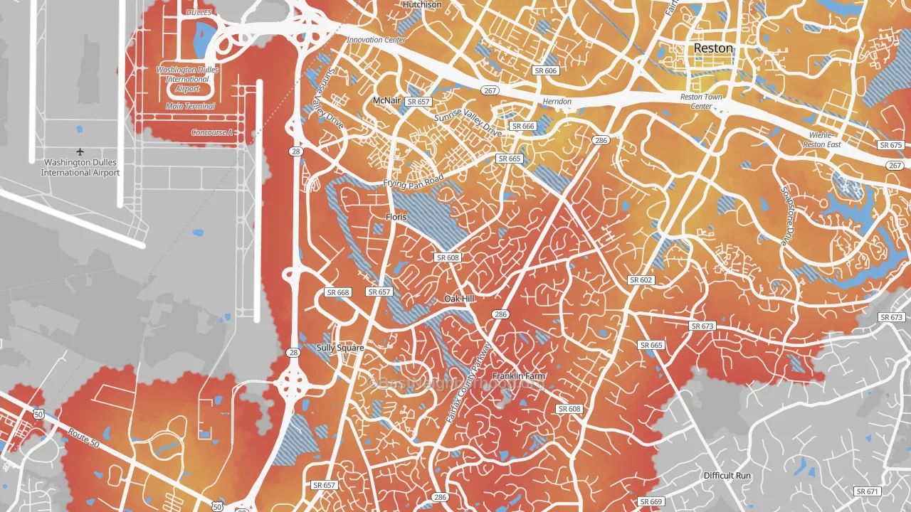 Transit Grade map of 20171, VA