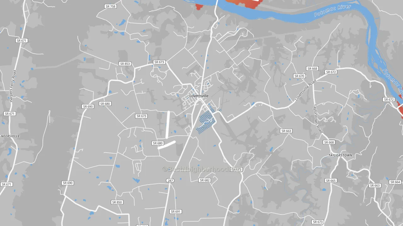 Transit Grade map of 20180, VA