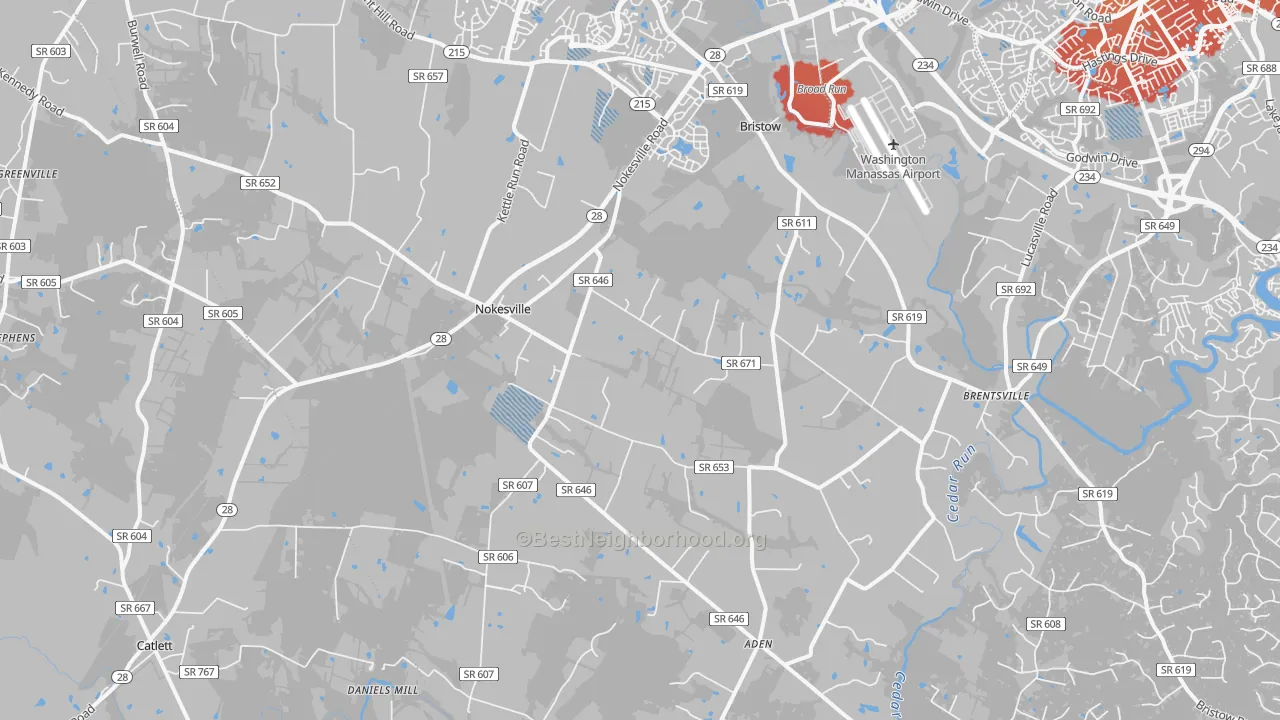 Transit Grade map of 20181, VA