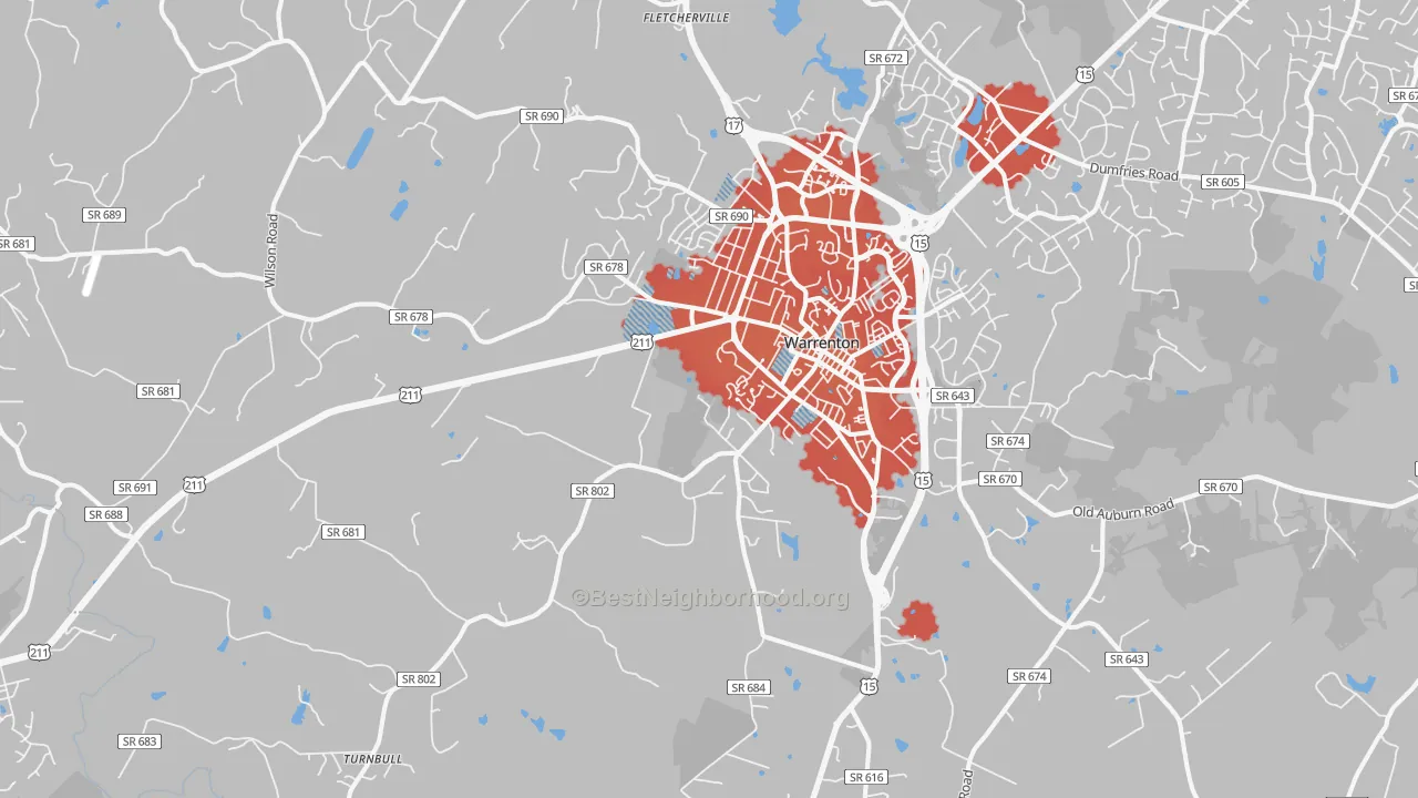 Transit Grade map of 20186, VA