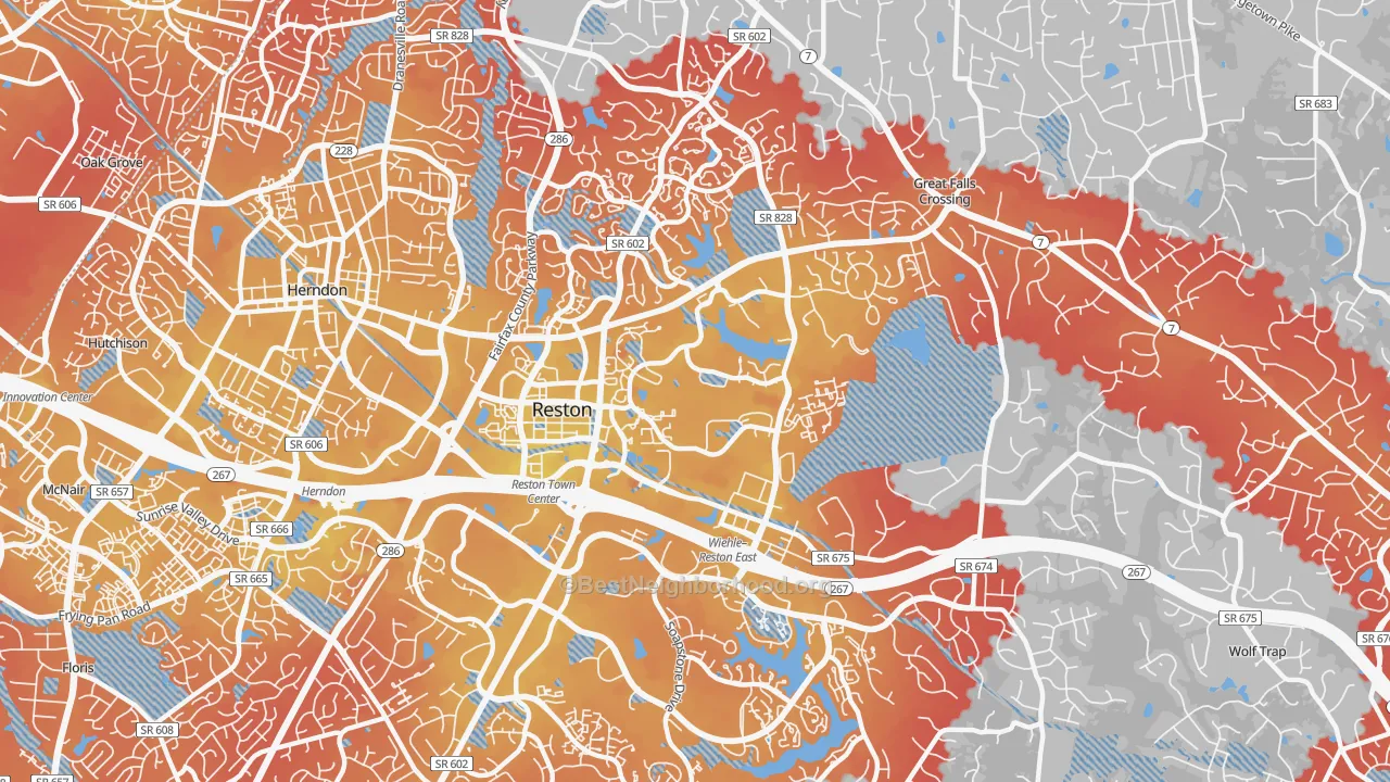 Transit Grade map of 20190, VA