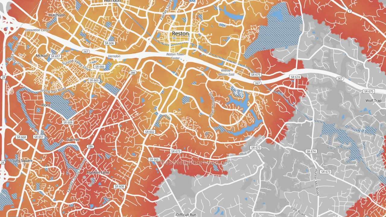 Transit Grade map of 20191, VA