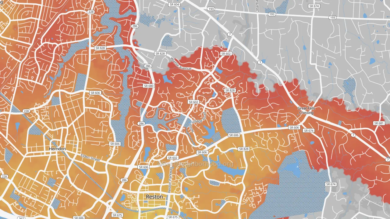 Transit Grade map of 20194, VA