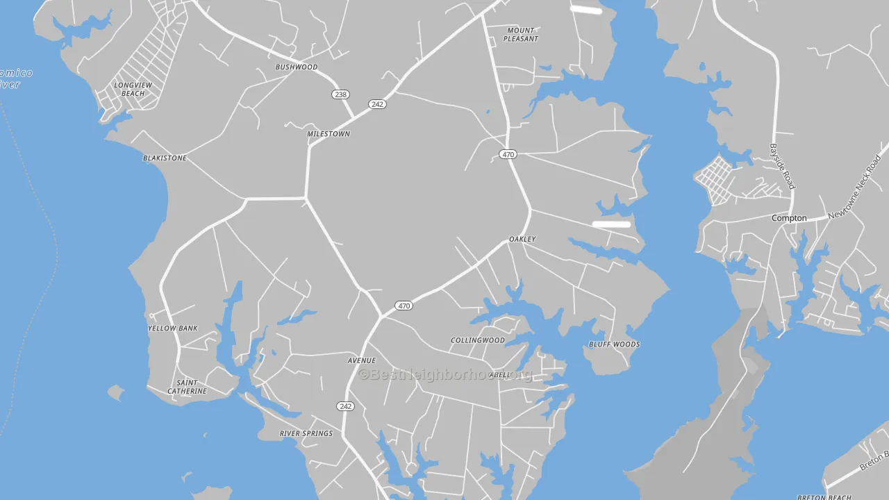 Transit Grade map of 20609, MD