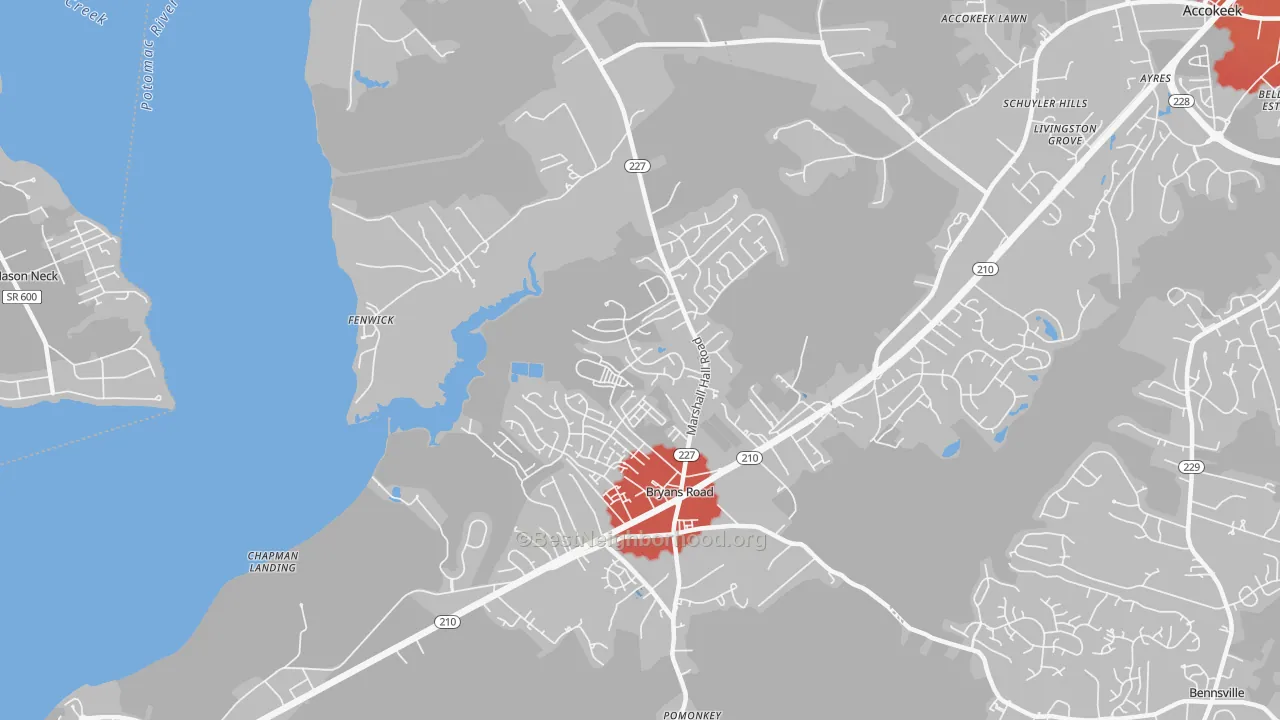Transit Grade map of 20616, MD