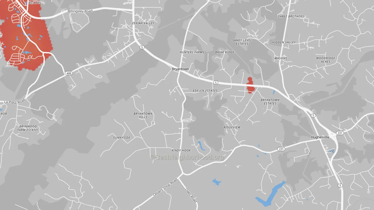 Transit Grade map of 20617, MD