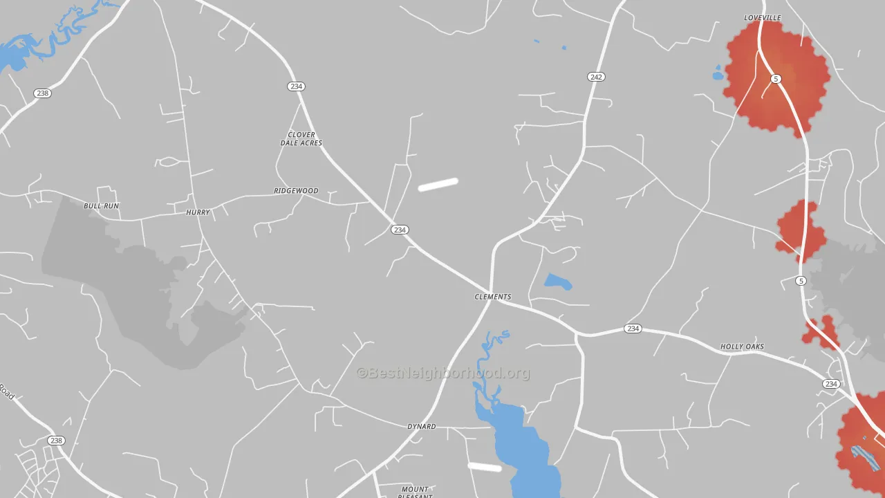 Transit Grade map of 20624, MD