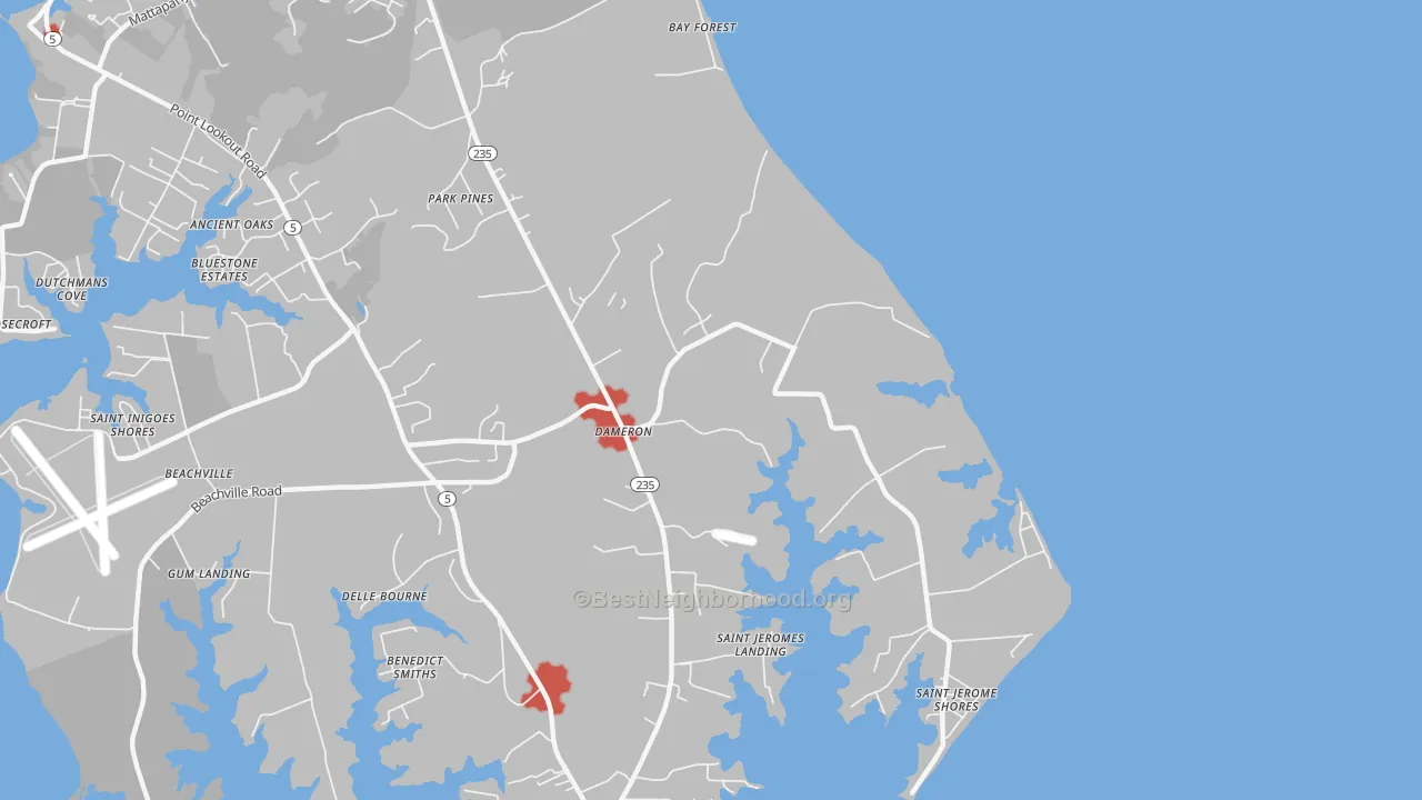 Transit Grade map of 20628, MD