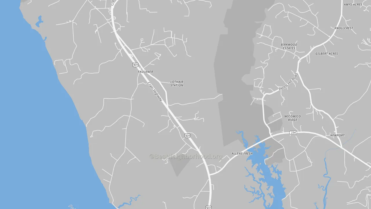 Transit Grade map of 20632, MD