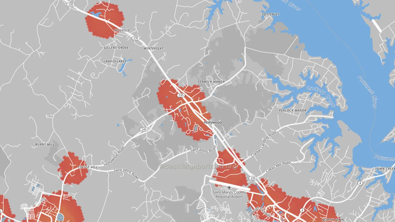 Transit Grade map of 20636, MD