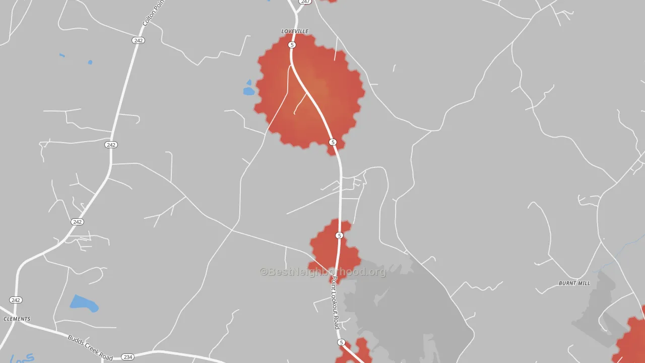 Transit Grade map of 20656, MD