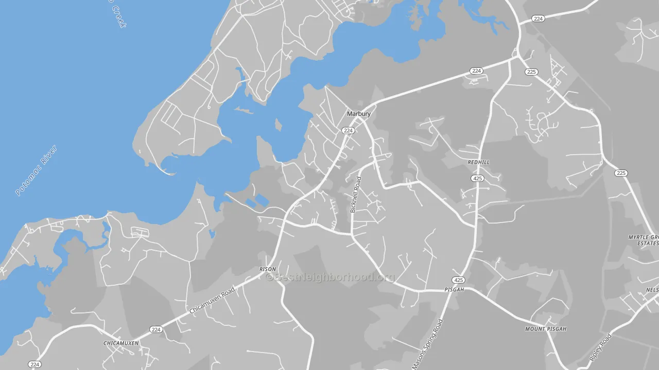 Transit Grade map of 20658, MD
