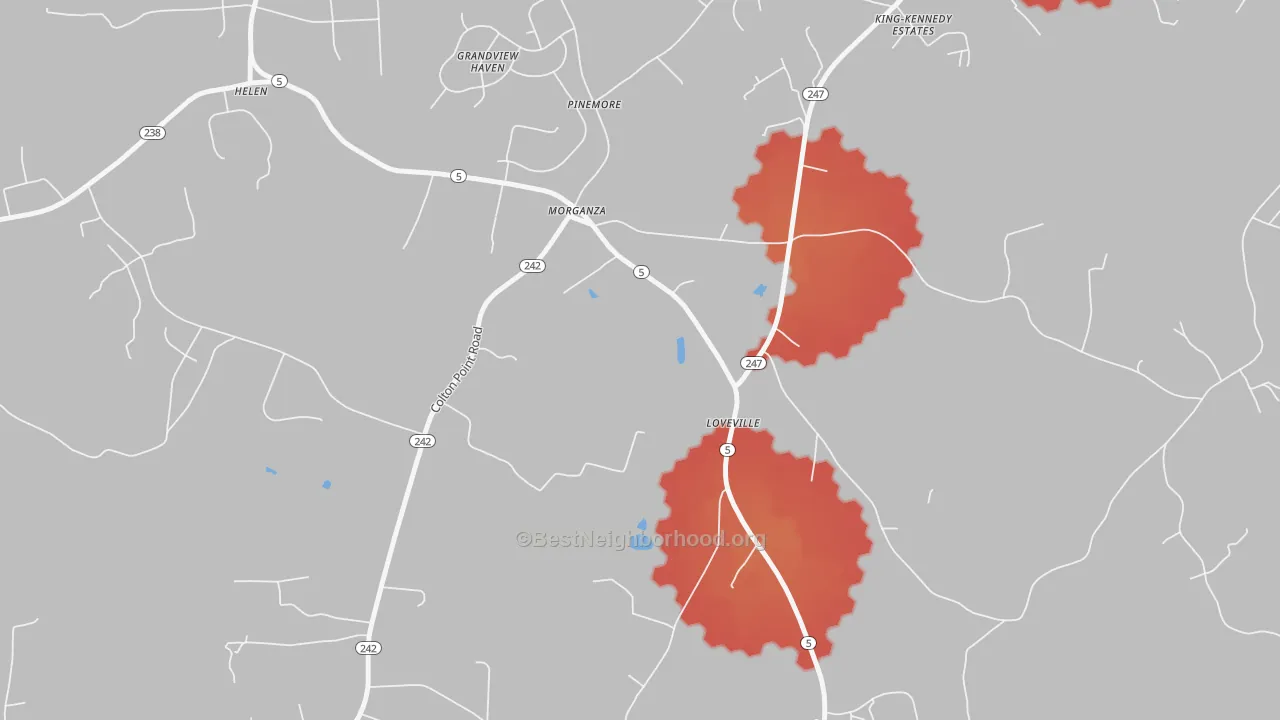 Transit Grade map of 20660, MD